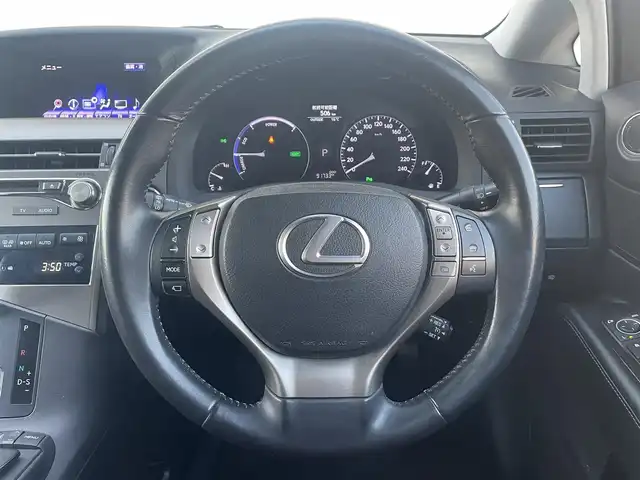 レクサス ＲＸ 450h 茨城県 2012(平24)年 9.2万km ガーネットレッドマイカ 純正メモリナビ/　(AM/FM/CD/DVD/USB/Bluetooth/ワンセグ)/バックカメラ/前方ドライブレコーダー/クルーズコントロール/ETC/3眼LEDヘッドライト/ハーフレザーシート/パワーシート/電動リアゲート/純正アルミホイール/純正フロアマット/パワーステアリング/オートライト/W+カーテンエアバック