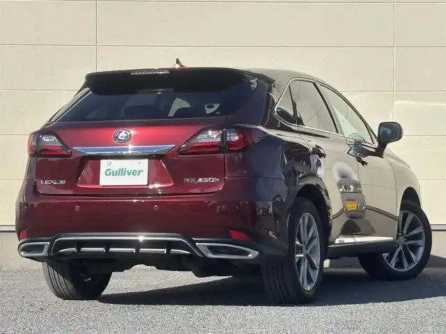 レクサス ＲＸ 450h 茨城県 2012(平24)年 9.2万km ガーネットレッドマイカ 純正メモリナビ/　(AM/FM/CD/DVD/USB/Bluetooth/ワンセグ)/バックカメラ/前方ドライブレコーダー/クルーズコントロール/ETC/3眼LEDヘッドライト/ハーフレザーシート/パワーシート/電動リアゲート/純正アルミホイール/純正フロアマット/パワーステアリング/オートライト/W+カーテンエアバック