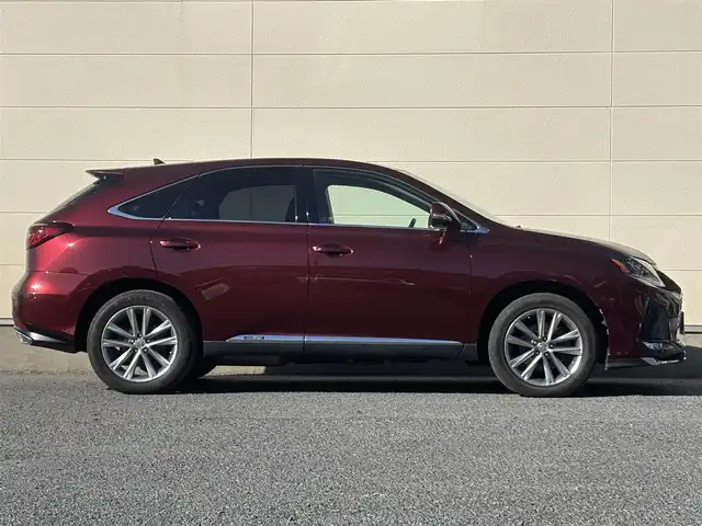レクサス ＲＸ 450h 茨城県 2012(平24)年 9.2万km ガーネットレッドマイカ 純正メモリナビ/　(AM/FM/CD/DVD/USB/Bluetooth/ワンセグ)/バックカメラ/前方ドライブレコーダー/クルーズコントロール/ETC/3眼LEDヘッドライト/ハーフレザーシート/パワーシート/電動リアゲート/純正アルミホイール/純正フロアマット/パワーステアリング/オートライト/W+カーテンエアバック