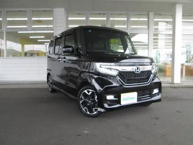 ホンダ Ｎ ＢＯＸ カスタム G L ターボ ホンダセンシング 千葉県 2017(平29)年 8.3万km クリスタルブラックパール 純正8インチインターナビ、フルセグTV/バックカメラ/オーディオ【CD/DVD/SD/BT/MSV】/ホンダセンシング/両側パワースライドドア/LEDヘッドライト&LEDフォグ/純正15インチアルミホイール/スイッチ付き革巻きステアリング/パドルシフト/オートリトラミラー/純正ドライブレコーダー/ビルトインETC/取扱説明書