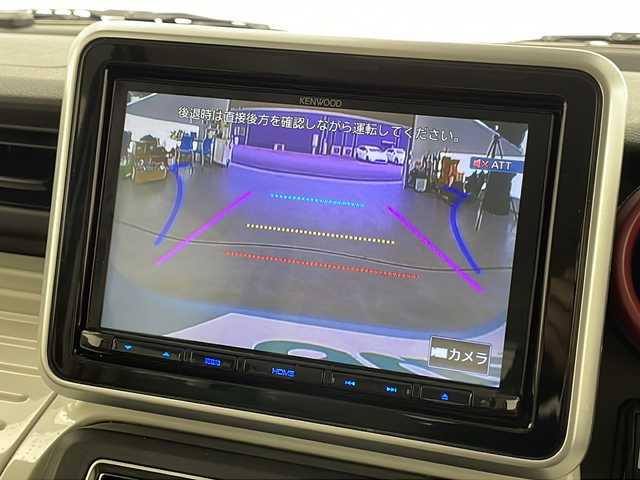 スズキ スペーシア HYBRID X 宮崎県 2020(令2)年 2.8万km オフブルーメタリック/ホワイト2トーン 禁煙車/衝突被害軽減ブレーキ/純正8型ナビTV/（SKX-S804/CD/DVD/Bluetooth/フルセグTV)/純正バックカメラ/純正ビルトインETC/純正セキュリティアラーム/純正フロアマット/両側電動スライドドア/レーンディパーチャーアラート/クリアランスソナー/シートヒーター/オートエアコン/スマートキー/プッシュエンジンスタート/スペアキー/新車時保証書/取扱い説明書