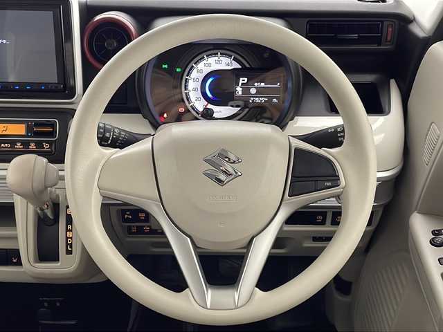 スズキ スペーシア HYBRID X 宮崎県 2020(令2)年 2.8万km オフブルーメタリック/ホワイト2トーン 禁煙車/衝突被害軽減ブレーキ/純正8型ナビTV/（SKX-S804/CD/DVD/Bluetooth/フルセグTV)/純正バックカメラ/純正ビルトインETC/純正セキュリティアラーム/純正フロアマット/両側電動スライドドア/レーンディパーチャーアラート/クリアランスソナー/シートヒーター/オートエアコン/スマートキー/プッシュエンジンスタート/スペアキー/新車時保証書/取扱い説明書