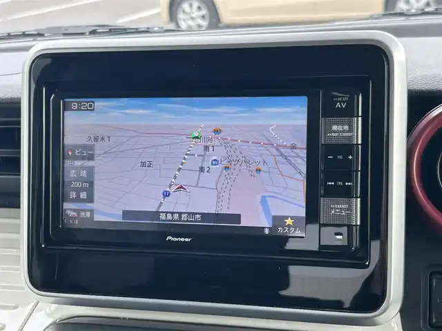スズキ スペーシア HYBRID X 福島県 2019(平31)年 6.7万km オフブルーM 4WD/純正メモリナビ/　【フルセグ/CD/DVD/MSV/SD/BT/USB】/バックカメラ/全周囲カメラ/ドライブレコーダー前後/前席シートヒーター/ベンチシート/ステアリングリモコン/両側パワースライドドア/アイドリングストップ/衝突軽減システム/横滑り防止機能/レーンキープアシスト/パーキングアシスト/LEDヘッドライト（AUTO機能付き）/スペアキー×１