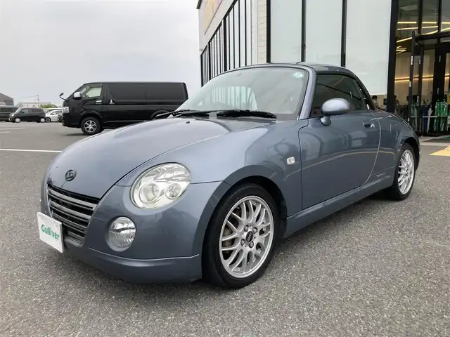 ダイハツ コペン ULTIMATE EDⅡ 鳥取県 2009(平21)年 10.7万km グレーメタリック ターボ車/電動オープン/社外ナビ/CD/DVD/BT/社外ETC/RECAROシート/ビルシュタインサスペンション/前席シートヒーター/キセノンライト/フォグランプ/純正BBS15インチアルミホール/MOMOステアリング/キーレスキー/スペアキー