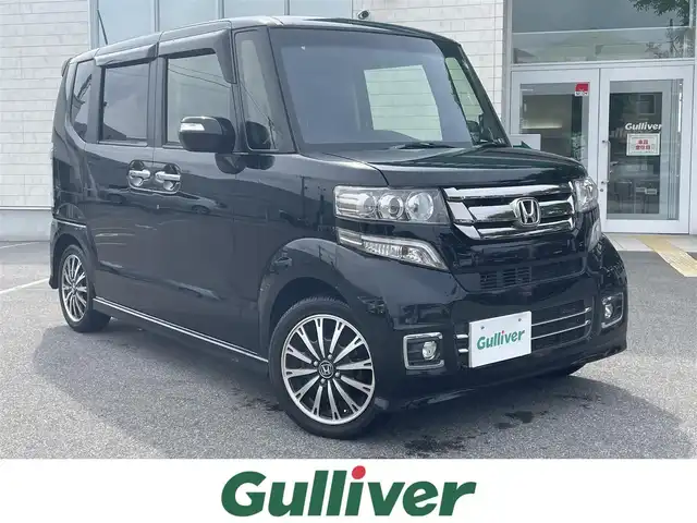 ホンダ Ｎ ＢＯＸ G ターボ Lパッケージ 鳥取県 2015(平27)年 6.8万km スマートブラック Gathersナビ【VXM-165VFi】/・フルセグ/・CD/DVD/・Bluetooth/バックカメラ/両側電動スライドドア/スマートキー/プッシュスタート/ETC/ECONボタン/Allercleanシート/ハーフレザーシート /キセノンライト/オートライト/パドルシフト/ABS/セキュリティアラーム/Wエアバック/ターボ