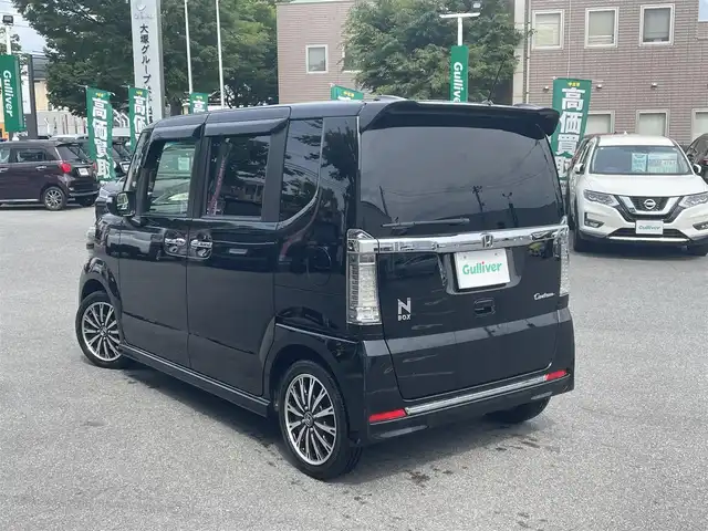 ホンダ Ｎ ＢＯＸ G ターボ Lパッケージ 鳥取県 2015(平27)年 6.8万km スマートブラック Gathersナビ【VXM-165VFi】/・フルセグ/・CD/DVD/・Bluetooth/バックカメラ/両側電動スライドドア/スマートキー/プッシュスタート/ETC/ECONボタン/Allercleanシート/ハーフレザーシート /キセノンライト/オートライト/パドルシフト/ABS/セキュリティアラーム/Wエアバック/ターボ