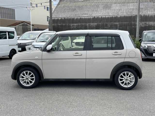 スズキ ラパン S 山形県 2017(平29)年 3.5万km フォーンベージュメタリック/ホワイト2トーンルーフ 4WD/レーダーブレーキサポート/純正カーオーディオ CD AUX AM/FM/HIDオートライト/シートヒーター/14インチアルミ/アイドリングストップ/電動格納ミラー/純正フロアマット/ドアバイザ―/スマートキー