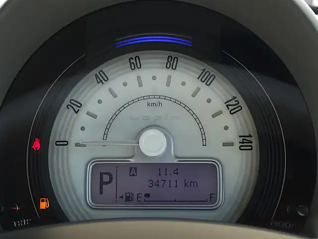 スズキ ラパン S 山形県 2017(平29)年 3.5万km フォーンベージュメタリック/ホワイト2トーンルーフ 4WD/レーダーブレーキサポート/純正カーオーディオ/　　【CD AUX AM/FM】/HIDオートヘッドライト/シートヒーター/14インチアルミホイール/アイドリングストップ/電動格納ミラー/純正フロアマット/ドアバイザ―/スマートキー