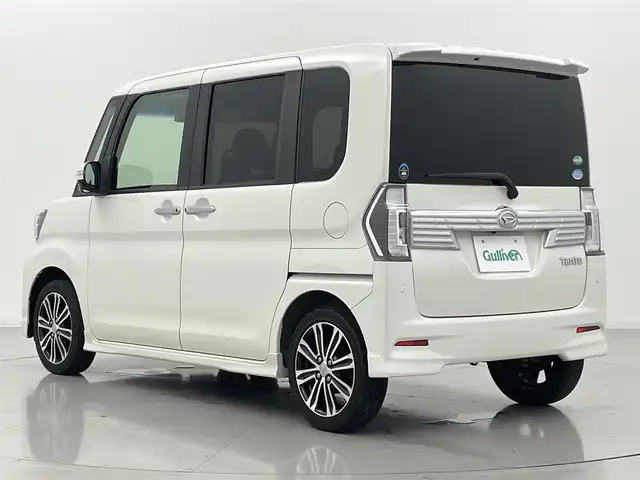 ダイハツ タント カスタム RS トップED SAⅡ 熊本県 2016(平28)年 5.4万km パールホワイトⅢ 社外ナビAVIC-RL99（ＣＤ・ＤＶＤ・フルセグ・ＢＴ・ＳＤ・ＡＵＸ・ｉｐｏｄ・ＵＳＢ）/バックカメラ　/ＥＴＣ　/両側パワースライドドア　/後ろのみコーナーセンサー　/アイドリングストップ　/衝突軽減ブレーキ　/先行車発進お知らせ/横滑り防止/ハーフレザーシート/社外フロアマット/純正１５インチAW/オートライト/LEDヘッドライト/フォグライト/スマートキー/プッシュスタート/スペアキー1本/保証書/取扱説明書