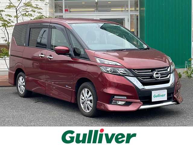 日産 セレナ ハイウェイスター Vセレクション 青森県 2017(平29)年 9.7万km マルーンレッド 4WD/セーフティパックA/純正9インチナビ・フルセグTV/CD・DVD・Bluetooth・SD/純正フリップダウンモニター/アラウンドビューモニター/インテリジェントパーキングアシスト/純正ドライブレコーダー/両側パワースライドドア/エマージェンシーブレーキ/クルーズコントロール/フロント・バックソナー/サイド・カーテンエアバッグ/ビルトインETC/LEDヘッドライト/フォグランプ/純正15インチアルミ