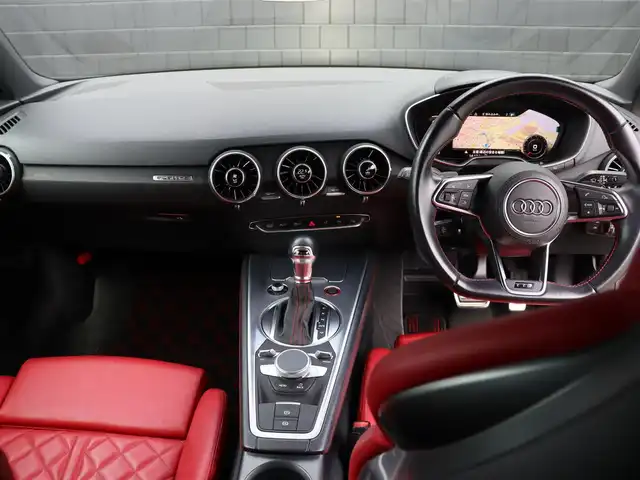 アウディ ＴＴＳクーペ 2.0 TFSI クワトロ 宮城県 2016(平28)年 3.1万km ミトスブラックメタリック 純正ナビTV/・フルセグ・CD・DVD・USB・SD・AUX・BT/バーチャルコクピット/バックカメラ/パーキングアシスト/レッドレザーシート/・左右パワーシート・シートヒーター/パドルシフト/オートライト/・オートハイビーム/オートブレーキホールド/ドライブセレクト/クルーズコントロール/ＬＥＤヘッドライト/純正１９インチＡＷ/ビルトインＥＴＣ/純正ＯＰドライブレコーダー前のみ/前後コーナーセンサー/電動リアスポイラー