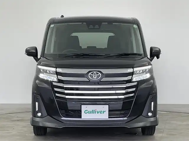 トヨタ ルーミー カスタムG 群馬県 2024(令6)年 0.9万km ブラックマイカメタリック 禁煙車　両側パワスラ　純正ディスプレイオーディオ　BT　フルセグ　アップルカープレイ　HDMI　衝突軽減システム　コーナーセンサー　追従クルコン　レーンキープアシスト　シートヒーター　オートホールド