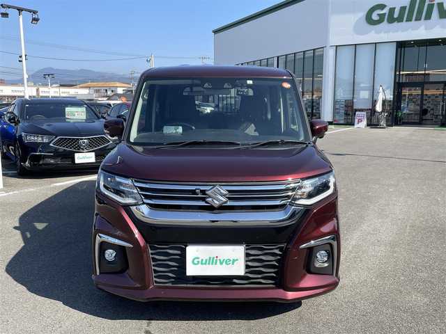 スズキ ソリオ HV MZ 長崎県 2023(令5)年 4万km メロウディープレッドパール ワンオーナー/純正メーカーナビ/（フルセグ・DVD・USB・BT・スマホ連携）/全方位カメラ/スズキセーフティーサポート/ETC/ドライブレコーダー前後/両側パワースライドドア/前席シートヒーター/レーンキープアシスト/ステアリングスイッチ/オートライト/レーダークルーズコントロール/クリアランスソナー/LEDヘッドライト/スペアキー/アイドリングストップ/新車保証書/取扱説明書