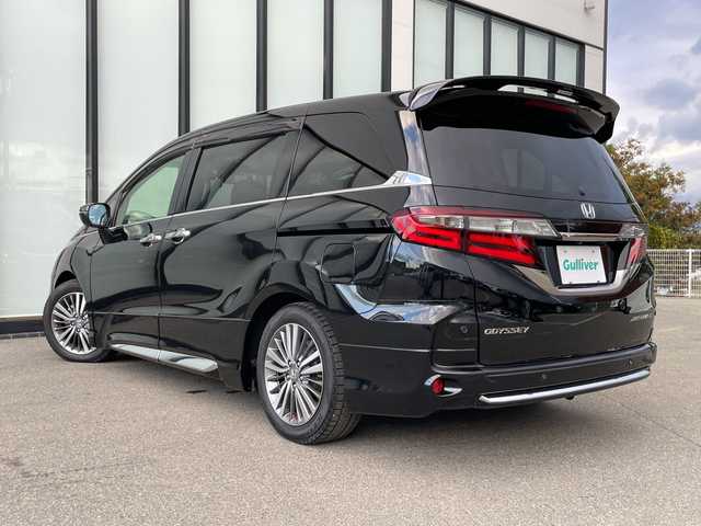 ホンダ オデッセイ アブソルート・EXホンダセンジング 大阪府 2018(平30)年 6万km クリスタルブラックパール ホンダセンシング/無限エアロ/両側パワースライドドア/純正9インチナビ/Bluetooth/HDMI/CD/DVD/フルセグTV/USB/後席モニター/マルチビューカメラシステム/前後ドライブレコーダー/パーキングセンサーシステム/コーナーセンサー/パドルシフト/ビルトインETC/D席パワーシート/LEDヘッドライト/プッシュスタート/スマートキー/スペアキー/取扱説明書/保証書