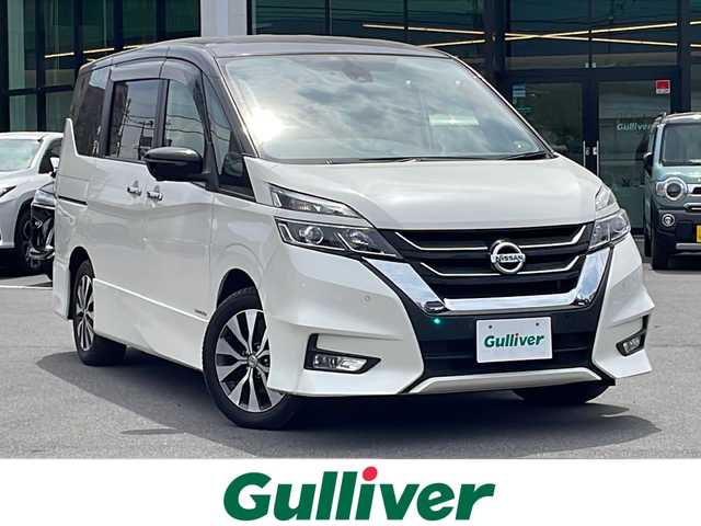 日産 セレナ ハイウェイスターVセレクションⅡ 長野県 2019(令1)年 4.7万km ブリリアントホワイトパール 2トーン 純正9インチナビゲーション/純正フリップダウンモニター/Bluetooth/CD/DVD/フルセグテレビ/全周囲カメラ/アラウンドビューモニター/前方ドライブレコーダー/ビルトインETC/クルーズコントロール/純正16インチアルミホイール/両側パワースライドドア/スマートキー/LEDヘッドライト/フォグランプ/スマートキー/プッシュスタートボタン/ダブルエアバッグ