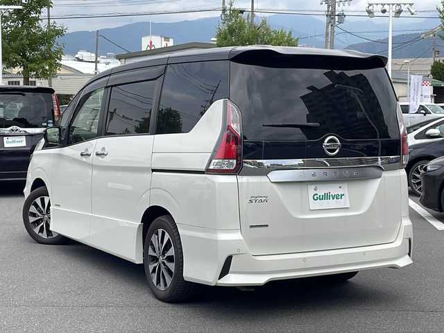 日産 セレナ ハイウェイスターVセレクションⅡ 長野県 2019(令1)年 4.7万km ブリリアントホワイトパール 2トーン 純正9インチナビゲーション/純正フリップダウンモニター/Bluetooth/CD/DVD/フルセグテレビ/全周囲カメラ/アラウンドビューモニター/前方ドライブレコーダー/ビルトインETC/クルーズコントロール/純正16インチアルミホイール/両側パワースライドドア/スマートキー/LEDヘッドライト/フォグランプ/スマートキー/プッシュスタートボタン/ダブルエアバッグ