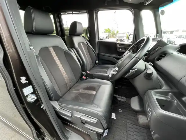 ホンダ Ｎ ＢＯＸ カスタム G EX ターボ ホンダセンシング 滋賀県 2017(平29)年 5.9万km プレミアムグラマラスブロンズP 禁煙車/純正ナビ/CD/DVD/USB/Bluetooth/フルセグTV/バックカメラ/ETC/ハーフレザーシート/追従クルーズコントロール/ホンダセンシング/プッシュスタート/スマートキー/両側パワースライドドア/純正アルミホイール/LEDヘッドライト/オートライト
