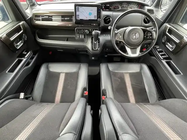 ホンダ Ｎ ＢＯＸ カスタム G EX ターボ ホンダセンシング 滋賀県 2017(平29)年 5.9万km プレミアムグラマラスブロンズP 禁煙車/純正ナビ/CD/DVD/USB/Bluetooth/フルセグTV/バックカメラ/ETC/ハーフレザーシート/追従クルーズコントロール/ホンダセンシング/プッシュスタート/スマートキー/両側パワースライドドア/純正アルミホイール/LEDヘッドライト/オートライト
