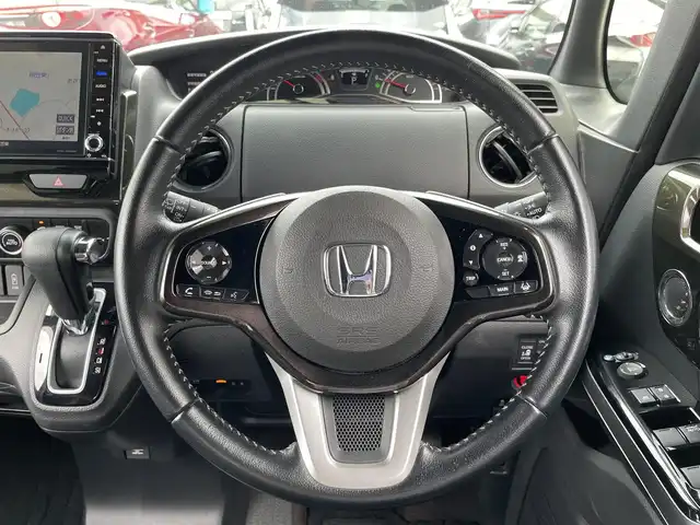 ホンダ Ｎ ＢＯＸ カスタム G EX ターボ ホンダセンシング 滋賀県 2017(平29)年 5.9万km プレミアムグラマラスブロンズP 禁煙車/純正ナビ/CD/DVD/USB/Bluetooth/フルセグTV/バックカメラ/ETC/ハーフレザーシート/追従クルーズコントロール/ホンダセンシング/プッシュスタート/スマートキー/両側パワースライドドア/純正アルミホイール/LEDヘッドライト/オートライト