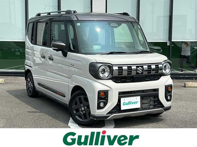 スズキ スペーシア ギア HYBRID XZターボ 岐阜県 2024(令6)年 0.8万km ベージュ 登録時7763m/ディスプレイオーディオ/クルーズコントロール/ETC/バックモニター/全方位カメラ/シートヒーター/コーナーセンサー前後/ハンドルヒーター/純正アルミホイール/両側パワースライドドア/オートライト/Bluetooth/プッシュスタート/スマートキー/スペアキー