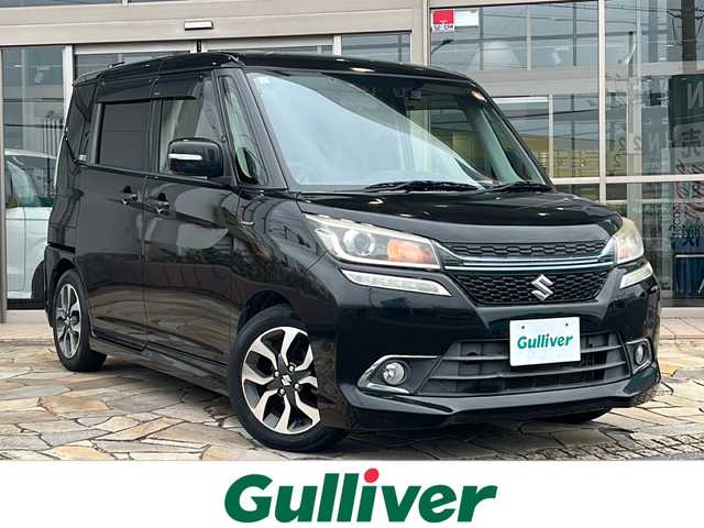 スズキ ソリオ バンディット HV SV 静岡県 2017(平29)年 11.1万km スーパーブラックパール 純正SDナビ/・CD/・DVD/・フルセグＴＶ/・Bluetooth/・USB/・AM/・FM/主要装備/・片側パワスラ/・デュアルカメラブレーキサポート/・横滑り防止装置/・レーンキープ/・クルコン/・シートヒーターD席/・ETC/・ドラレコ前/・純正フロアマット/・純正アルミホイール/・LEDヘッドライト/・オートライト/・フォグランプ/・Wエアバック/・スマートキー/・プッシュスタート