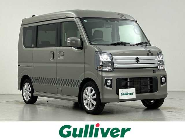 スズキ エブリィ ワゴン PZターボ スペシャル 愛知県 2024(令6)年 1万km モスグレーメタリック 純正7インチディスプレイオーディオ/AppleCarPlay AndroidAuto/バックカメラ/USB電源ソケット/ハンズフリーマイク/GPSアンテナ/セーフティサポート(予防安全機能)/衝突被害軽減システム/パワースライドドア(両側)/シートヒーター(D席)/電動オートステップ(助手席側)/LEDヘッドランプ/オートライト/キーレス/スペアキー×1/SRSエアバッグ(ダブル)/保証書＆取扱説明書