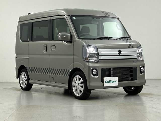 スズキ エブリィ ワゴン PZターボ スペシャル 愛知県 2024(令6)年 1万km モスグレーメタリック 純正7インチディスプレイオーディオ/AppleCarPlay AndroidAuto/バックカメラ/USB電源ソケット/ハンズフリーマイク/GPSアンテナ/セーフティサポート(予防安全機能)/衝突被害軽減システム/パワースライドドア(両側)/シートヒーター(D席)/電動オートステップ(助手席側)/LEDヘッドランプ/オートライト/キーレス/スペアキー×1/SRSエアバッグ(ダブル)/保証書＆取扱説明書
