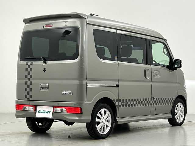 スズキ エブリィ ワゴン PZターボ スペシャル 愛知県 2024(令6)年 1万km モスグレーメタリック 純正7インチディスプレイオーディオ/AppleCarPlay AndroidAuto/バックカメラ/USB電源ソケット/ハンズフリーマイク/GPSアンテナ/セーフティサポート(予防安全機能)/衝突被害軽減システム/パワースライドドア(両側)/シートヒーター(D席)/電動オートステップ(助手席側)/LEDヘッドランプ/オートライト/キーレス/スペアキー×1/SRSエアバッグ(ダブル)/保証書＆取扱説明書