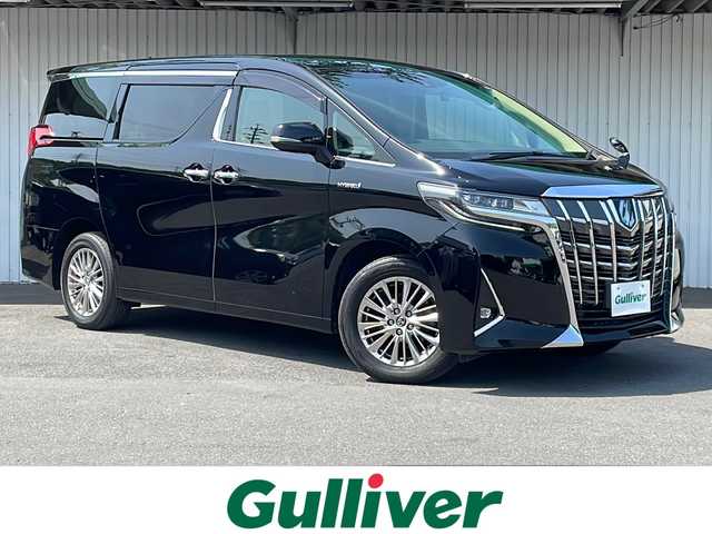 トヨタ アルファードハイブリット G 長野県 2018(平30)年 8.6万km ブラック ４WD/ベージュレザーシート/純正メモリナビフルセグTV/バックカメラ/ETC/ドライブレコーダー/両側パワースライドドア/バックドアイージークローザー/純正１７インチアルミ/シートヒーター /保証書