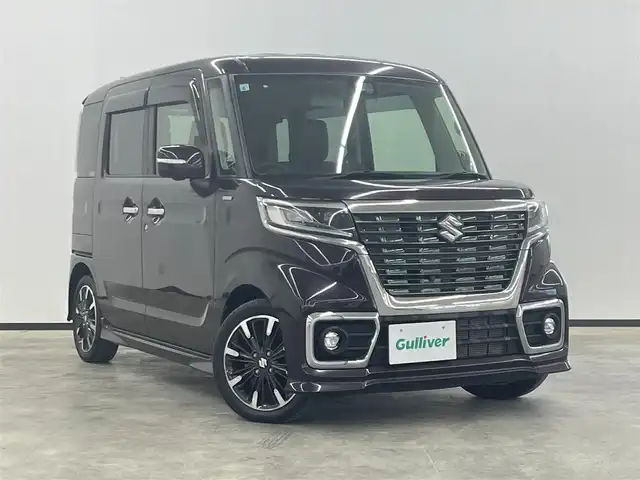 スズキ スペーシア カスタム HYBRID XS 長崎県 2019(令1)年 1.6万km ムーンライトバイオレットPM 純正8インチナビ　（AVIC‐RLS901）/・フルセグTV　CD/DVD/SD/Bluetooth/スズキセーフティサポート/・衝突被害軽減ブレーキ/・誤発進抑制機能/・車線逸脱抑制機能/バックカメラ/全方位カメラ/コーナーセンサー/アイドリングストップ/ヘッドアップディスプレイ/両側パワースライドドア/プッシュスタート/ステアリングスイッチ/D席シートヒーター/電動格納ミラー/純正15インチAW