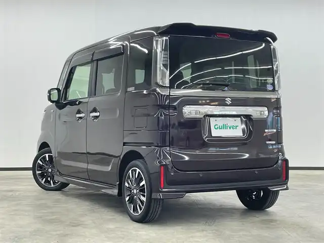 スズキ スペーシア カスタム HYBRID XS 長崎県 2019(令1)年 1.6万km ムーンライトバイオレットPM 純正8インチナビ　（AVIC‐RLS901）/・フルセグTV　CD/DVD/SD/Bluetooth/スズキセーフティサポート/・衝突被害軽減ブレーキ/・誤発進抑制機能/・車線逸脱抑制機能/バックカメラ/全方位カメラ/コーナーセンサー/アイドリングストップ/ヘッドアップディスプレイ/両側パワースライドドア/プッシュスタート/ステアリングスイッチ/D席シートヒーター/電動格納ミラー/純正15インチAW
