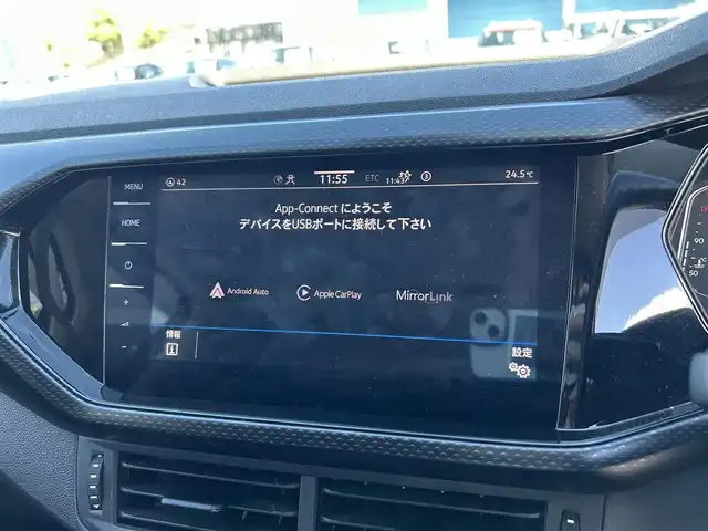 フォルクスワーゲン Ｔ－クロス TSI アクティブ 滋賀県 2022(令4)年 2.5万km 黒／グレー ワンオーナー/ディスプレイオーディオ/ナビ/Bluetoothオーディオ/Apple CarPlay、Android Auto、Mirror Link/バックカメラ/クルーズコントロール/プッシュスタート/ドアバイザー/ETC2.0/LEDヘッドライト/スマートキー×2/整備記録簿(R4、R6)