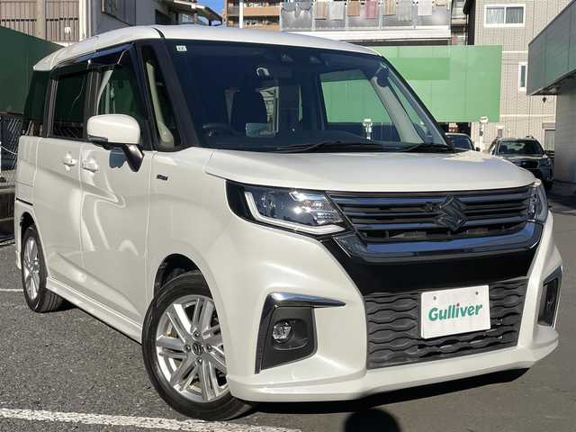 スズキ ソリオ HV MZ 千葉県 2021(令3)年 4.2万km ピュアホワイトP ワンオーナー/全方位カメラ/ヘッドアップディスプレイ/ナビ/　・フルセグTV/CD/DVD/Blue Tooth/USB/ナビ連動前後ドラレコ/HDMI端子/LEDヘッドライト/　・オートハイビーム/レーントレーシングアシスト/レーダークルーズ/両側パワスラドア/リアサーキュレーター/USB充電ポート/電格ミラー/ドアバイザー/取説/保証書/スペアキー/R4.5.6ディーラー記録簿