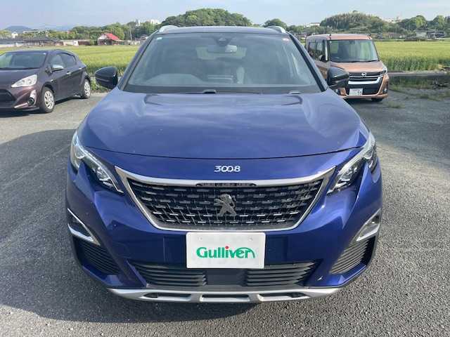 プジョー ３００８ GT ブルー HDi 福岡県 2020(令2)年 11.1万km 青Ｍ ワンオーナー/アップルカープレイ/衝突軽減ブレーキ/バックカメラ/サイドカメラ/スマートキー/パドルシフト/クルーズコントロール/ハーフレザーシート/シートヒーター/パワーリアゲート/ウインカードアミラー/電格ミラー/純正18インチアルミ/ルーフレール/フロアマット/取扱説明書/新車保証書