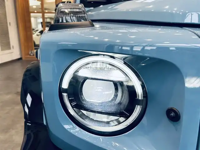 メルセデス・ベンツ ゲレンデヴァーゲン Ｇ４００ｄ マヌファクトゥーアエディション 大阪府 2021(令3)年 1万km 青 AMGライン/ラグジュアリーP/レーダーセーフティP/サンルーフ/Burmeste/1オーナー/ACC/純正ナビ/TV/360度カメラ/applecarplay/純正20インチAW/LEDヘッドライト/アンビエントライト/黒革/メモリ付きパワーシート/エアシートヒーター