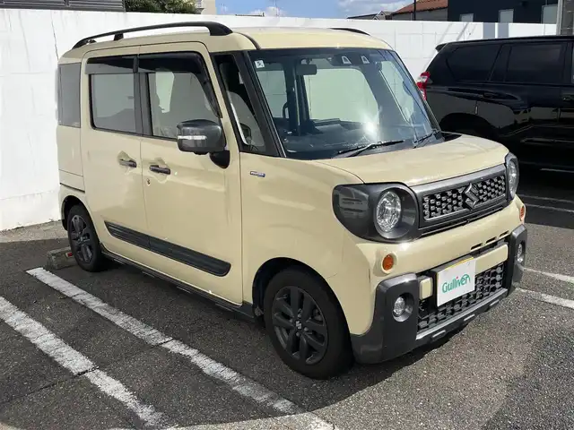スズキ スペーシア ギア HYBRID XZターボ 青森県 2022(令4)年 7.5万km シフォンアイボリーM ワンオーナー/4WD/ターボ/純正ホイール夏タイヤ装着/社外スタッドレスタイヤ3本車載/メモリナビ/フルセグテレビ/バックカメラ/ドライブレコーダー/アラウンドビューモニター/アイドリングストップ/ウィンカーミラー/クルーズコントロール/ドアバイザー/プッシュスタート/両側パワースライドドア/ETC/運転席助手席シートヒーター/ハンズフリー/純正フロアマット