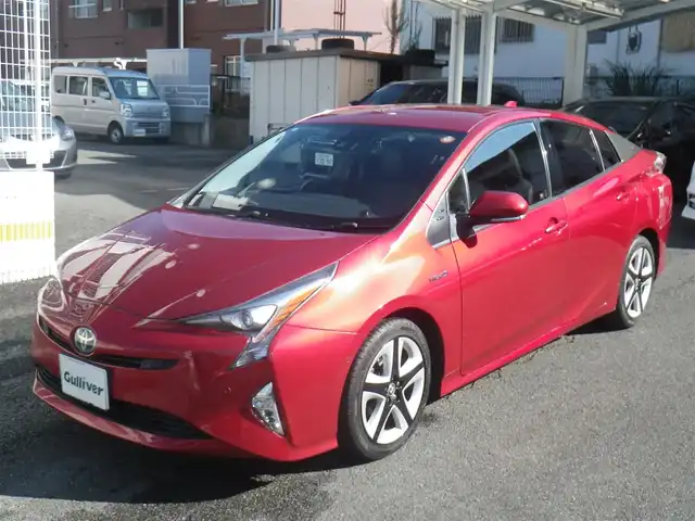 トヨタ プリウス A プレミアム　ツーリングセレ 神奈川県 2015(平27)年 16万km エモーショナルレッド セーフティセンスP/・プリクラッシュセーフティ/・レーンディパチャーアラート/・オートマチックハイビーム/・レーダークルーズコントロール/純正9インチSDナビ　フルセグTV/（DVD再生可/Bluetooth/SD/SD録音可）/バックカメラ/クリアランスソナー/黒革シート/パワーシート/前席シートヒーター/ブラインドスポットモニタリング/LEDヘッドランプ/LEDフォグランプ/ビルトインETC（DSRC）/スマートキーx2/AC100V電源/点検記録（全てトヨタディーラーで実施）/　28/12  30/3  30/11  R1/11/ R2/11  R3/12  R4/11/R5/11  R6/11  R7/11