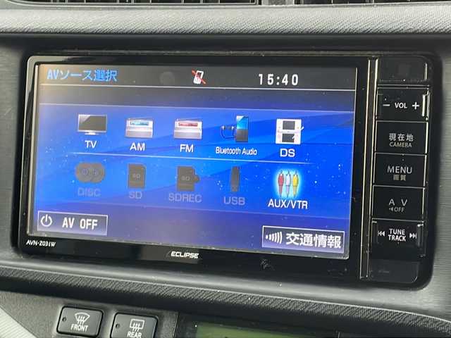 トヨタ アクア S 山口県 2013(平25)年 6.4万km スーパーホワイトⅡ 社外SDナビ　【AVN-Z03iW】/・Bluetooth接続/・DVD再生機能有/・フルセグTV/・AM/FM/・DS/ETC/純正フロアマット/スマートキー/プッシュスタート/ドアバイザー/ウィンカーミラー/取扱説明書