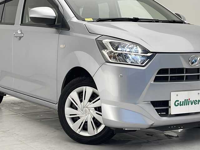ダイハツ ミラ イース X リミテッド SAⅢ 沖縄県 2021(令3)年 6.9万km ブライトシルバーメタリック 純正オーディオ/CD/AUX/AM／FM/純正フロアマット/ドアバイザー/電格ミラー/アイドリングストップ/横滑り防止/LEDヘッドライト/オートライト/クリアランスソナー/エアコン/リモコンキー/衝突軽減ブレーキ