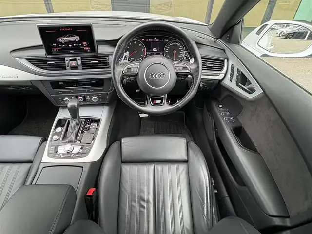 アウディ Ａ７ SB 2.0 TFSI クワトロ S LINE P 石川県 2017(平29)年 6.1万km グレイシアホワイトメタリック 黒革シート/シートヒーター/衝突軽減ブレーキ/アダプティブクルーズコントロール/サイドアシスト/純正ナビ/フルセグＴＶ/バックカメラ/クリアランスソナー/電動リアゲート/ＢＯＳＥサウンド/ＬＥＤライト