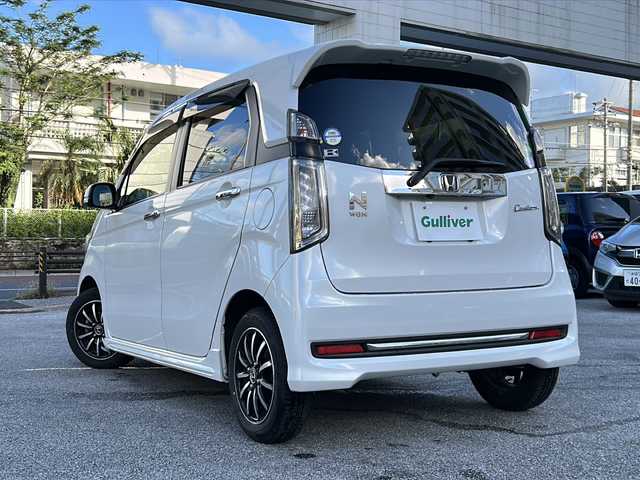 ホンダ Ｎ ＷＧＮ カスタム G ターボパッケージ 沖縄県 2018(平30)年 7.4万km プラチナホワイトパール 社外ナビ/ （ＡＭ／ＦＭ／ＢＴ／ＣＤ/DVD）/フルセグＴＶ　/バックモニター　/純正１４インチアルミホイール　/クルーズコントロール　/ＥＴＣ　/ＬＥＤヘッドライト　/オートライト　/プッシュスタート/スマートキー/フロアマット