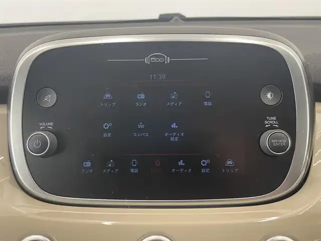 フィアット ５００Ｘ クロス 岡山県 2021(令3)年 2.7万km ベージュ 純正ディスプレイオーディオ/リアカメラ/Bluetooth/アップルカープレイ/アンドロイドオート/レザーシート/シートヒーター/前面衝突警告/車線逸脱警告/ブラインドスポット警告/オートワイパー/自動パーキングブレーキ/オートハイビーム/ウェルカムライト/アダプティブヘッドライト