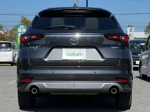 マツダ ＣＸ－８ 25S グランドジャーニー 道央・札幌 2024(令6)年 1.2万km マシーングレープレミアムM ４WD/純正メーカーOPナビ/AM/FM/BT/フルセグ/社外フリップダウンモニター/衝突被害軽減ブレーキ/横滑り防止装置/レーダークルーズコントロール/レーンキープアシスト/クリアランスソナー/ブラインドスポットモニター/バックカメラ/フロントカメラ/サイドカメラ/全方位カメラ/アラウンドビューモニター/ETC/アイドリングストップ/前席パワーシート/メモリーシート/前席＋セカンドシートヒーター/ハーフレザーシート/革巻きステアリング/ステアリングリモコン/ハンドルヒーター/電動パーキング/オートブレーキホールド/自動防眩ミラー/MTモード付AT/プッシュスタート/スマートキー/LEDヘッドライト/オートライト/オートマチックハイビーム/電動格納ミラー/ウィンカーミラー/社外フロアマット