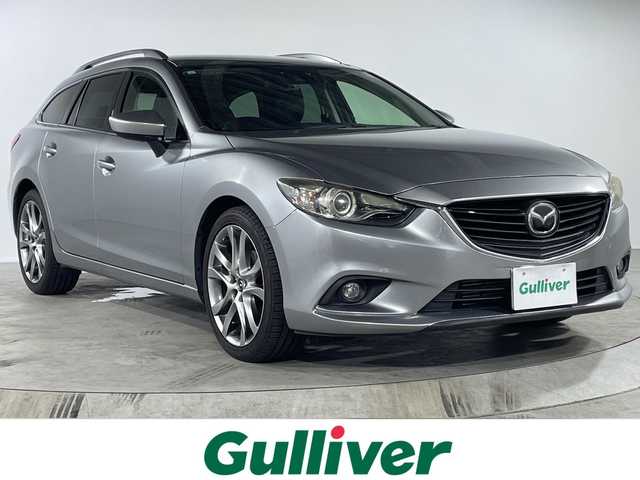 マツダ アテンザ ワゴン XD Lパッケージ 福岡県 2013(平25)年 6万km アルミニウムメタリック 禁煙車/レザーシート/社外SDナビ/(BT/DVD/CD/SD/AUX)/純正19インチAW/フルセグテレビ/バックカメラ/メモリ付きパワーシート/前席シートヒーター/パドルシフト/レーダークルーズコントロール/レーンキープアシスト/ブラインドスポットモニター/オートライト/純正HIDヘッドライト/ビルトインETC/プッシュスタート/チップアップシート/純正フロアマット/フォグランプ