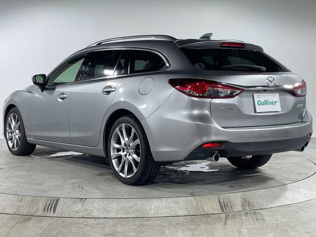 マツダ アテンザ ワゴン XD Lパッケージ 福岡県 2013(平25)年 6万km アルミニウムメタリック 禁煙車/レザーシート/社外SDナビ/(BT/DVD/CD/SD/AUX)/純正19インチAW/フルセグテレビ/バックカメラ/メモリ付きパワーシート/前席シートヒーター/パドルシフト/レーダークルーズコントロール/レーンキープアシスト/ブラインドスポットモニター/オートライト/純正HIDヘッドライト/ビルトインETC/プッシュスタート/チップアップシート/純正フロアマット/フォグランプ