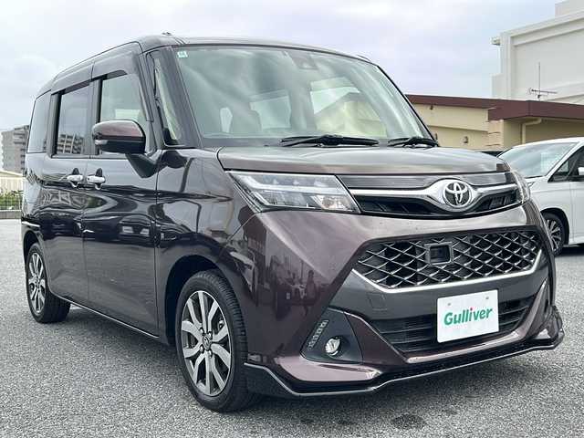 トヨタ タンク カスタムG－T 沖縄県 2017(平29)年 2.8万km プラムブラウンパールクリスタルシャイン 純正ナビ　/（ＡＭ／ＦＭ／ＣＤ／ＤＶＤ／ＢＴ）　/フルセグＴＶ　/バックモニター　/両側パワスラ　/衝突軽減　/コーナーセンサー　/クルーズコントロール　/シートヒーター　/ＬＥＤヘッドライト　/ＥＴＣ/横滑り防止/オートライト/スマートキー/純正フロアマット/純正15AW/アイドリングストップ