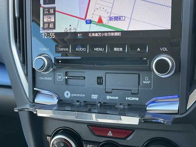 スバル ＸＶ ハイブリッド アドバンス 道央・札幌 2019(平31)年 5.8万km ラグーンブルーP ４WD/ワンオーナー/純正ディーラーOPナビ/CD/DVD/BT/USB/SD/フルセグTV/アイサイト/衝突被害軽減ブレーキ/横滑り防止装置/レーダークルーズコントロール/レーンキープアシスト/リアパーキングセンサー/ブラインドスポットモニター/サイドカメラ/ETC/X-MODE/SI-DRIVE/ECO-C/前席パワーシート/ハーフレザーシート/革巻きステアリング/ステアリングリモコン/パドルシフト/SRH/電動パーキング/オートブレーキホールド/プッシュスタート/スマートキー/LEDヘッドライト/オートライト/フォグランプ/電動格納ミラー/ヒーテッドドアミラー/ウィンカーミラー/純正フロアマット/ドアバイザー