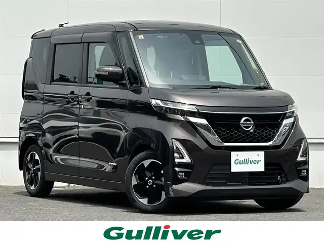 日産 ルークス ハイウェイスター X 佐賀県 2020(令2)年 1.7万km アッシュブラウンM エマージェンシーブレーキ/コーナーセンサー/純正9インチSDナビ/・アラウンドビューモニター/・フルセグTV/BT/CD/DVD/両側パワースライドドア/純正14インチアルミホイール/純正前方ドラレコ(DH5-D)/オートライト/LEDヘッドライト/フォグランプ/リアサーキュレーター/リアサンシェード/プッシュスタート/電動格納ミラー/ETC/ISOFIX/スペアキー×１