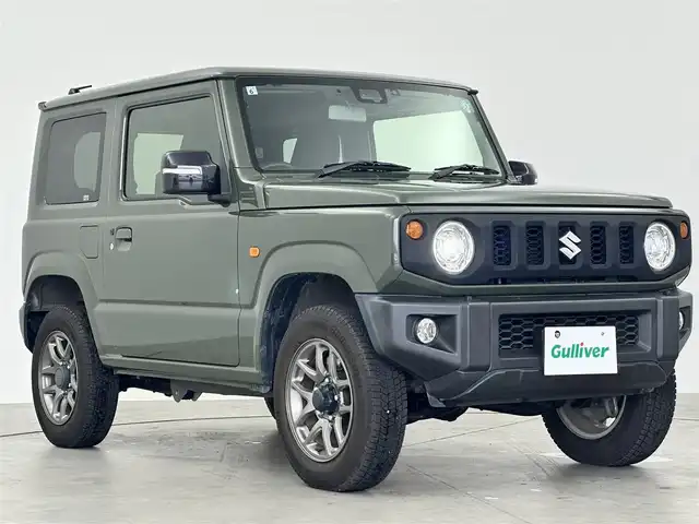 スズキ ジムニー XC 愛知県 2019(令1)年 4.9万km ジャングルグリーン 4WD/純正8インチSDナビ/フルセグTV/ドライブレコーダー/ビルトインETC/ステアリングリモコン/クルーズコントロール/シートヒーター/純正フロアマット/スズキセーフティサポート/　　・衝突軽減システム/　　・誤発進抑制機能/　　・車線逸脱警報機能/ヒルディセントコントロール/盗難防止機能/スペアタイヤ/スマートキー/スペアキー