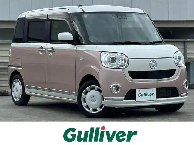 ダイハツ ムーヴ キャンバス G メイクアップ リミテッド　SAⅢ 静岡県 2018(平30)年 2.1万km パールホワイトⅢ/ライトローズマイカメタリックⅡ 2トーン 純正SDナビ/・フルセグ/CD/DVD/Bluetooth/全周囲カメラ/前方ドライブレコーダー/両側パワースライドドア/ステアリングスイッチ/オートライト/スマートキー/・プッシュスタート/LEDヘッドライト/・フォグランプ/電動格納ミラー/純正フロアマット/ドアバイザー